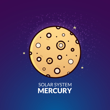Planet Mercury vector illustrationのイラスト素材