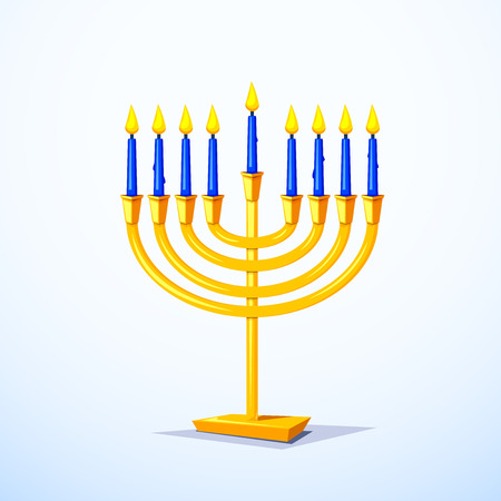 Happy Hanukkah vector illustrationのイラスト素材
