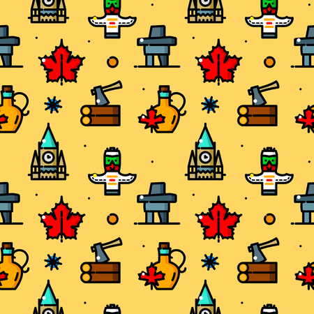 Canada seamless pattern vector illustrationのイラスト素材