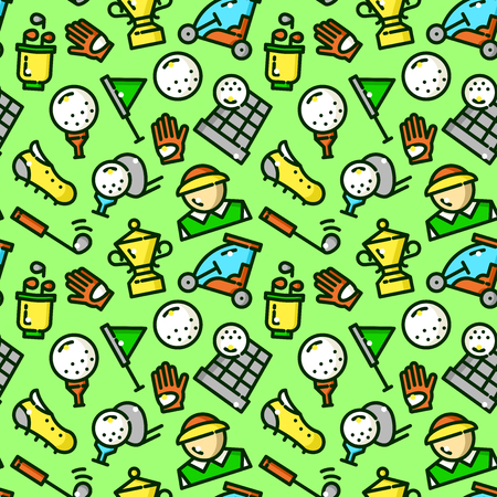 Golf seamless pattern vector illustrationのイラスト素材