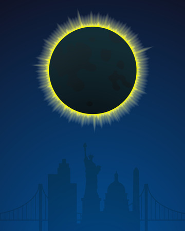 Eclipse vector illustration.のイラスト素材