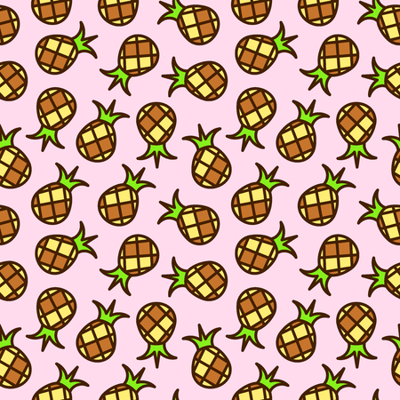 Pineapple seamless patternのイラスト素材