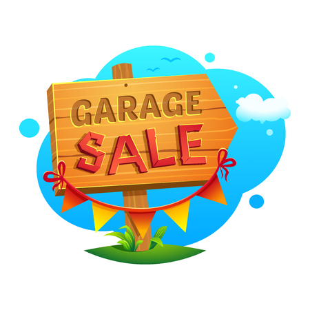 Garage Sale, vector illustrationのイラスト素材