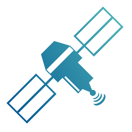 Artificial Earth Satellite, vector illustrationの写真素材