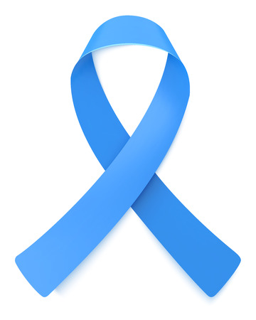 Blue ribbon symbol, awareness month vectorのイラスト素材