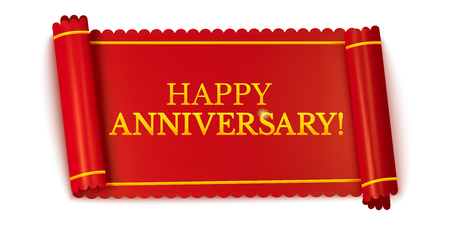 Happy anniversary horizontal bannerのイラスト素材