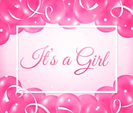 Gender reveal, pregnancy by the girl conceptのイラスト素材