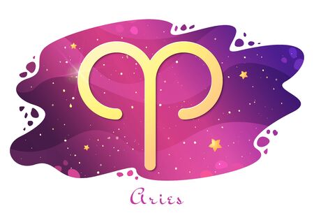 Sign of the zodiac of Aries vector illustrationのイラスト素材