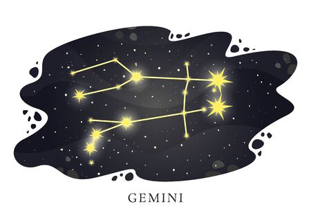 Astrological horoscope sign on night background.のイラスト素材