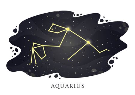 Astrological horoscope sign on night background.のイラスト素材