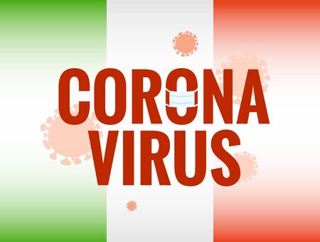 Coronavirus quarantine in Italy concept designのイラスト素材