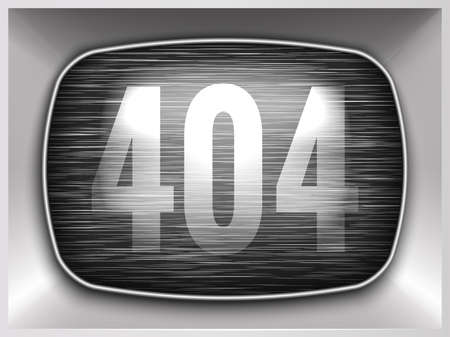 404 error page concept wabe page with old retro TVのイラスト素材