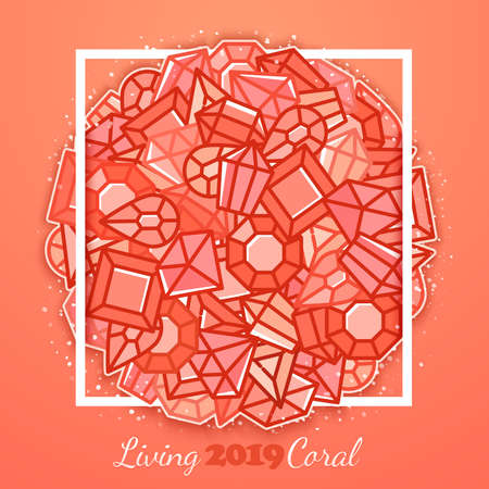 Color of the 2019 year Living Coralのイラスト素材