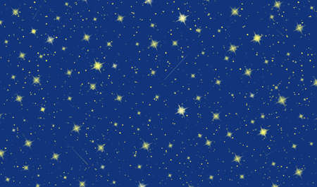 Starry night sky horizontal backgroundのイラスト素材