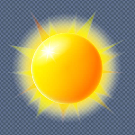 Yellow Sun isolated on transparent backgroundのイラスト素材