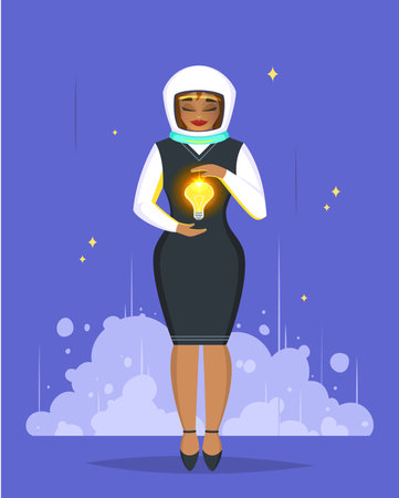 Dream big. The birth of an idea, vector illustrationのイラスト素材