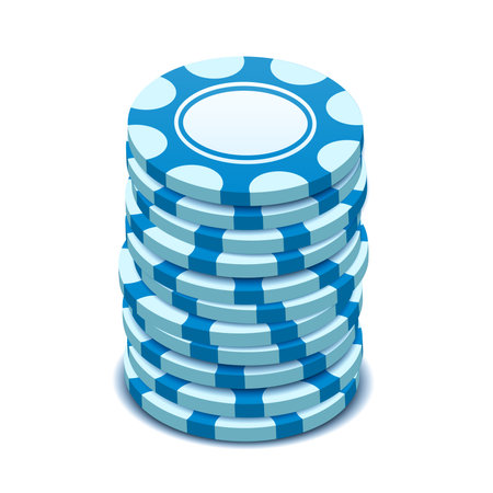 Blue chips, vector illustration in isometric styleのイラスト素材