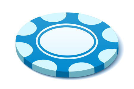 Blue chip icon, vector illustrationのイラスト素材
