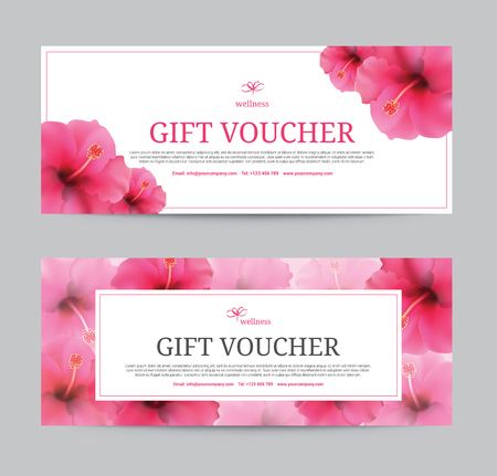 Gift Voucher template for Spa, Hotel Resort, Vector illustrationのイラスト素材
