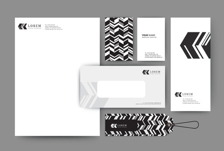 Branding identity template corporate company design, Set for business hotel, resort, spa, luxury premium logo, vector illustrationのイラスト素材