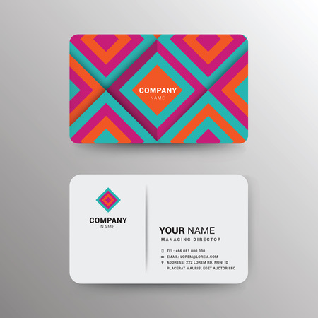 Modern Business card with abstract background.のイラスト素材