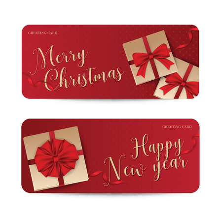 Christmas Gift Voucher Coupon Discount, Background abstract, Vector illustrationのイラスト素材