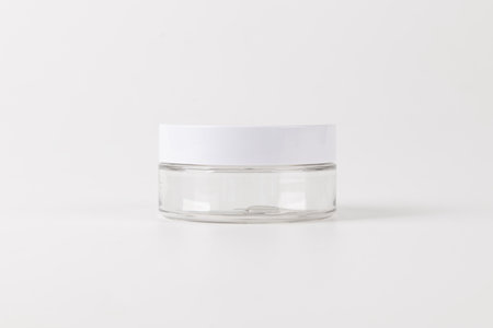 cosmetic cream jar isolated on white background with clipping path, beauty and spa concept