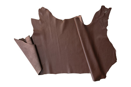 Brown paper isolated on white background. Clipping path included for easy isolation.