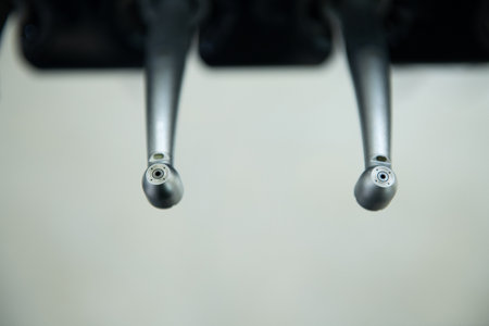Close up of a dental drill in a dental clinic, shallow depth of fieldの写真素材