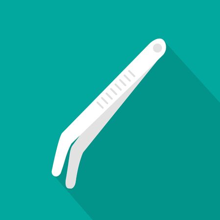 Tweezers icon. Flat illustration of tweezers vector icon for web design. Vectorの写真素材
