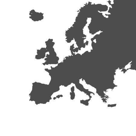 Detailed vector map of the Europe - Vector illustration