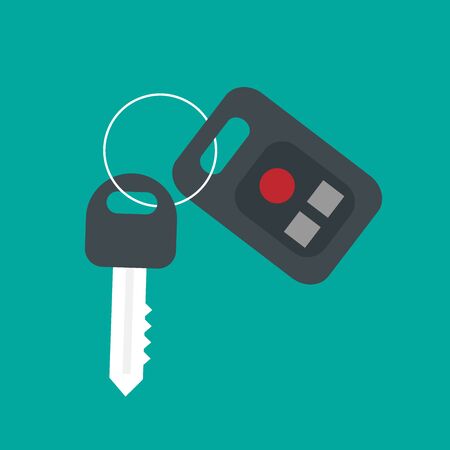 Car key security icon. Flat illustration of car key security vector icon for web designの写真素材