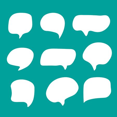 Vector collection of isolated speech bubbles . set of speech bubbles.のイラスト素材