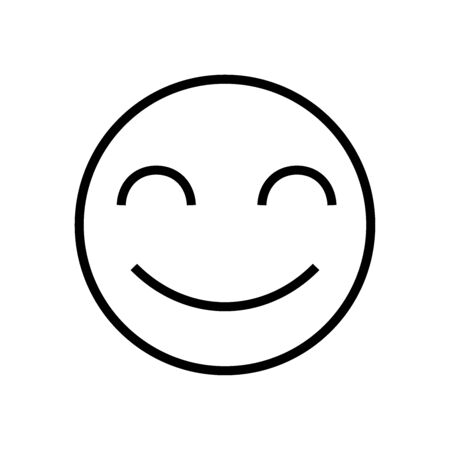 Smile face with closed eyes icon - Vector illustrationのイラスト素材