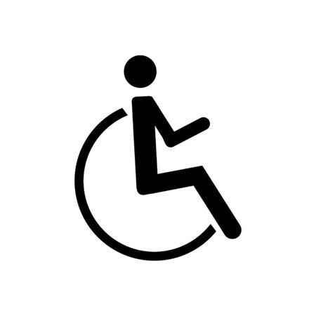 disabled icon on white backgroundのイラスト素材