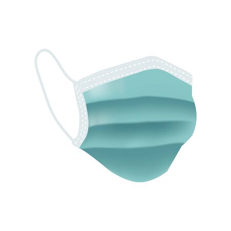 Protective medical face mask vector on whiteのイラスト素材