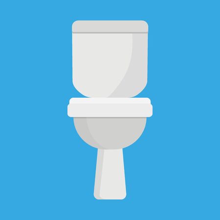 Toilet flat icon isolated on background. Vector illustration.のイラスト素材