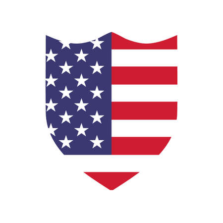 Shield with usa American flag iconのイラスト素材