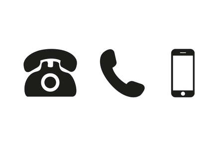 Phone icon. Vector flat illustration.のイラスト素材