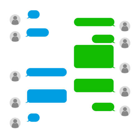 Short message service bubbles with place for text chat text boxes.のイラスト素材