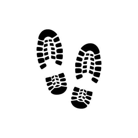 imprint soles shoes on white. Vector illustration