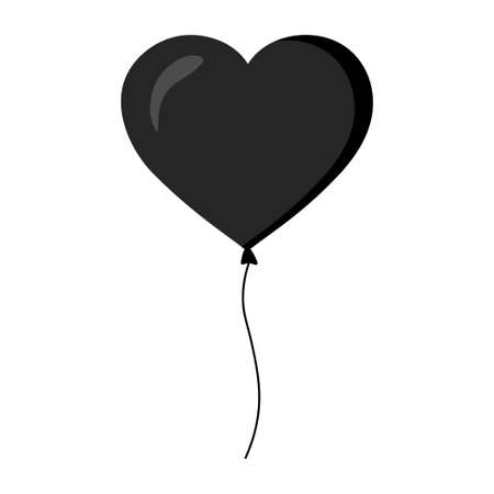 icon of heart shape balloon on white backgroundのイラスト素材