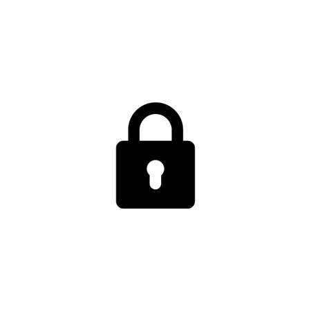 locked icon isolated on white background. vector illustration. Eps 10.のイラスト素材
