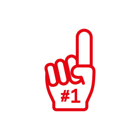 Fan Number One - Vector Illustration on white backのイラスト素材