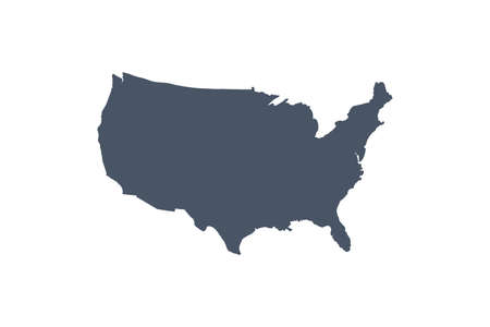 vector USA states map on white backのイラスト素材