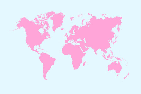 World map on a blue background. Vector illustration for your design.のイラスト素材