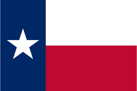 Flag of Texas is a state in the United States. 3D illustrationのイラスト素材