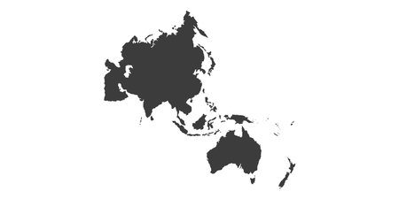 Map of Asia Pacific. -Vector illustrationのイラスト素材