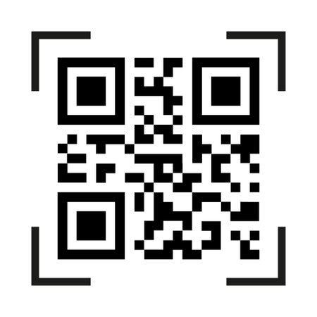 Qr code icon. Simple illustration of qr code icon for web design isolated on white backgroundのイラスト素材