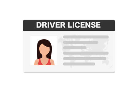 Illustration of a driver license with a driver license. Vector illustrationのイラスト素材